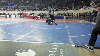 92 lbs Round Of 64 - Kaleb Proctor, Henryetta JH vs Dax London, Mustang Middle School
