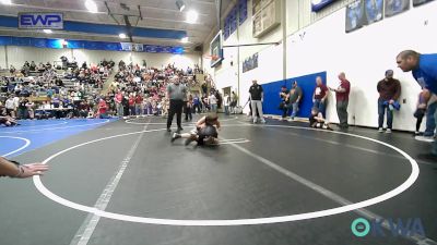 90 lbs Semifinal - Jaxon Fry, Checotah Matcats vs Lucas Ellis, Gentry Youth Wrestling