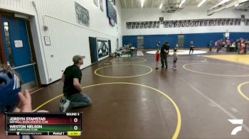 45-49 lbs Round 3 - Jordyn Stamstad, Greybull Basin Athletic Club vs Weston Nelson, Cody Wrestling Club