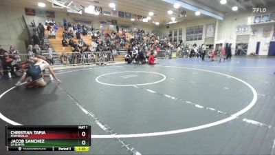 190 lbs Champ. Round 3 - Christian Tapia, Porterville vs Jacob Sanchez, La Quinta