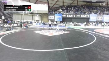 Girls 3A 140 lbs Quarterfinal - Alexis Escobar, Kelso (Girls) vs Hailee Argaw, Ridgeline (Girls)