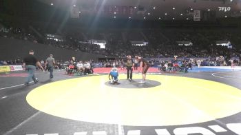 3A Boys 285 lbs Champ. Round 1 - Kyren Carr, Taft Boys vs Israel Lopez, Nyssa Boys