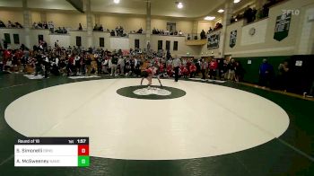 113 lbs Round Of 16 - Sophia Simonelli, Barnstable vs Aiden McSweeney, North Andover