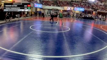 145 lbs Quarterfinal - Tessa Farnsworth, Moorcroft Mat Masters vs Nizhoni Haynes, Mountain Man