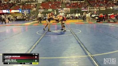 A - 182 lbs Cons. Round 2 - James Mills, Lockwood (Billings) vs Carter Morgan, Hamilton