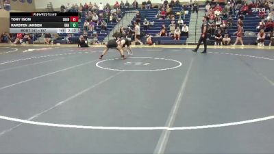 157 lbs Cons. Round 4 - Karsten Jansen, Unattached vs Tony Isom, Southern Oregon