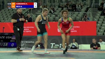 59 kg Semifinal - Michaela Beck, USA vs Hiunai Hurbanova, AZE