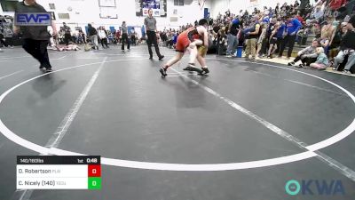 140/160 lbs Rr Rnd 2 - Damian Robertson, Plainview Youth Wrestling Club vs Cooper Nicely (140), Tecumseh Youth Wrestling