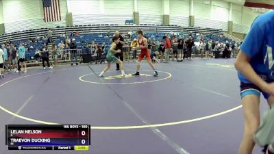 100 lbs Quarterfinal - Lelan Nelson, IL vs Traevon Ducking, IN