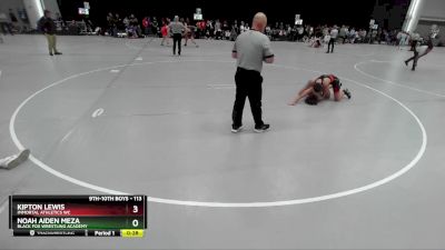 113 lbs Cons. Round 9 - Noah Aiden Meza, Black Fox Wrestling Academy vs Kipton Lewis, Immortal Athletics WC