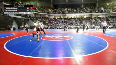 100 lbs Champ. Round 1 - Emma Thomas, Mill Creek vs Aleena Clark, Long County