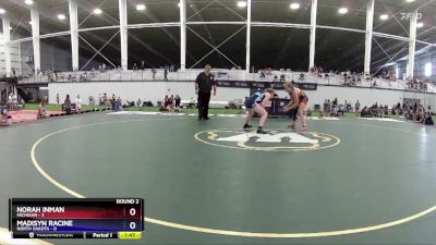 127 lbs Round 2 (8 Team) - Norah Inman, Michigan vs Madisyn Racine, North Dakota