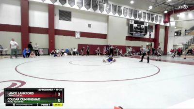 71-78 lbs 1st Place Match - Coldar Cunningham, Webo Youth WC vs Lance Lankford, Carmel USA WC