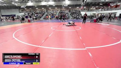 160 lbs Champ. Round 2 - Josette Partney, Missouri Baptist University vs Sierra Mefford, University Of The Cumberlands