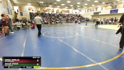 132 lbs Champ. Round 2 - Shaun Vague, Dos Pueblos vs Angel Nieblas, San Gorgonio