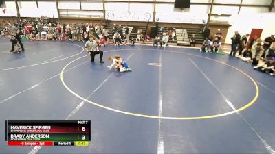 61 lbs Cons. Semi - Maverick Spirgen, Champions Wrestling Club vs Brady Anderson, Southern Utah Elite