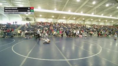 61 lbs Cons. Round 2 - Keeton Kohler, Wasatch Wrestling Club vs Treyson Quayle, Fremont Wrestling Club