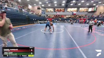 215 lbs Quarterfinal - Daniel Marquez, Wylie East vs Orin Hart, Conroe The Woodlands