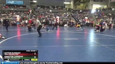 95 lbs Cons. Round 1 - Leyton Elmquist, Viking Wrestling Club vs Kingston Carrigan, Riverside Wrestling Club