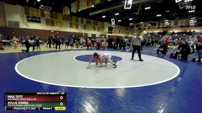 67 lbs Quarterfinal - Max Tett, Fallbrook Wrestling Club vs Sylus Parra, TUF California Wrestling Acade