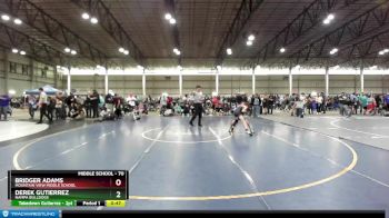 70 lbs Cons. Round 2 - Derek Gutierrez, Nampa Bulldogs vs Bridger Adams, Mountain View Middle School