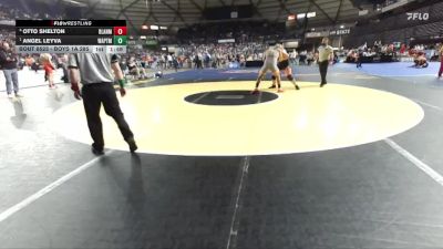 Boys 1A 285 lbs Semifinal - Angel Leyva, Wapato vs Otto Shelton, Blaine