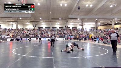 A 150 lbs Champ. Round 1 - Chance Serrano, Munford High School vs Owen Hassler, Greenbrier High School