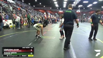 130 lbs Champ. Round 1 - Jeweliona Julian, Metro Detroit Region Affiliated vs Rashad Gibson, Downriver WC