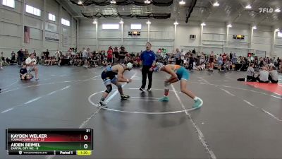 132 lbs Round 3 (6 Team) - Kayden Welker, Youngstown Elite vs Aiden Beimel, Capital City WC