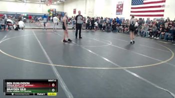 127 lbs Champ. Round 1 - Ben Gunlogson, Dawson-Boyd - Lac Qui Parle - Montevideo United vs Brayden Gilb, Fulda-Murray Cty Central