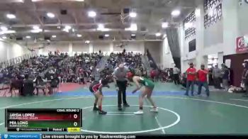 121 lbs Cons. Round 2 - Jayda Lopez, Redlands East Valley vs Mia Long, Riverside Poly