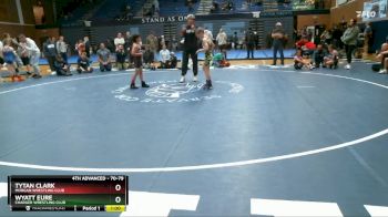 70-79 lbs Round 3 - Wyatt Eure, Charger Wrestling Club vs Tytan Clark, Morgan Wrestling Club