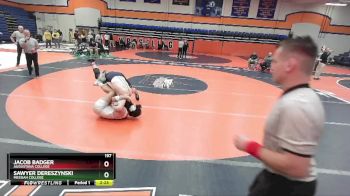 197 lbs 7th Place Match - Sawyer Dereszynski, Messiah College vs Jacob Badger, Augustana College