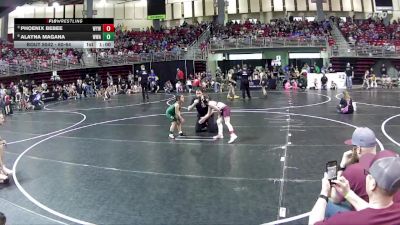 60-64 lbs Quarterfinal - Phoenix Bebee, Wakefield Youth Wrestling vs Alayna Magana, Warrior Wrestling Academy