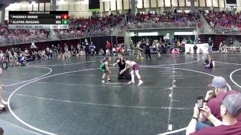 60-64 lbs Quarterfinal - Phoenix Bebee, Wakefield Youth Wrestling vs Alayna Magana, Warrior Wrestling Academy