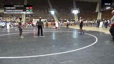 7A 144 lbs Champ. Round 1 - Jaden Smith, Opelika Hs vs Connor Cunningham, Baker HS