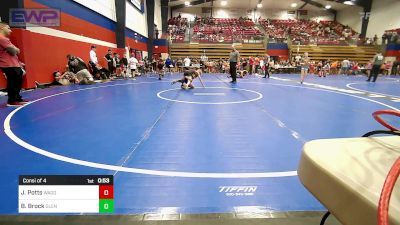 70 lbs Consi Of 4 - Jake Potts, Wagoner Takedown Club vs Brayden Brock, Glenpool Warriors