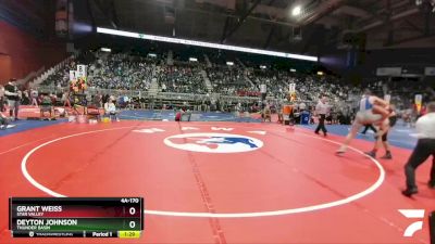 4A-170 lbs Semifinal - Deyton Johnson, Thunder Basin vs Grant Weiss, Star Valley