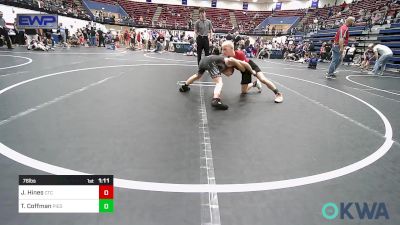 76 lbs Semifinal - Jaxon Hines, Comanche Takedown Club vs Tucker Coffman, Piedmont