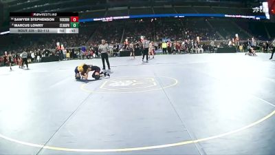 D2-113 lbs Cons. Semi - Marcus Lowry, St Joseph HS vs Sawyer Stephenson, Vicksburg HS