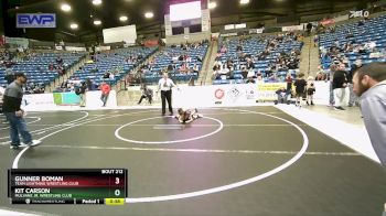 67 lbs Champ. Round 1 - Kit Carson, Mulvane Jr. Wrestling Club vs Gunner Boman, Team Lightning Wrestling Club