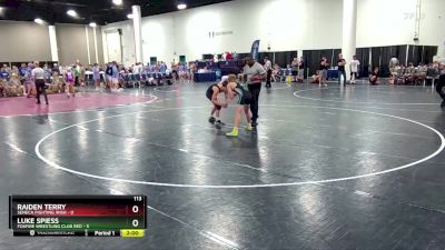 113 lbs Round 4 (6 Team) - Raiden Terry, Seneca Fighting Irish vs Luke Spiess, Foxfire Wrestling Club RED