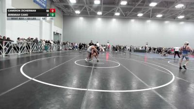 120 lbs Consi Of 64 #2 - Cameron Zicherman, MA vs Jeremiah Cano, AZ