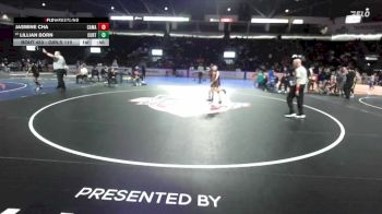 Girls 110 lbs Cons. Round 3 - Jasmine Cha, Camas (Girls) vs Lillian Born, Curtis (Girls)
