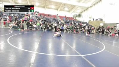 61 lbs Quarterfinal - Jayzie Whitford, Team Pride Academy vs Avery Johnson, Timpanogos Wrestling