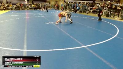 90 lbs 5th Place Match - Graham Paulzine, Stewartville vs Sonny Dambroten, Quad County