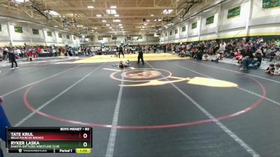 80 lbs Champ. Round 2 - Tate Krul, Belle Fourche Broncs vs Ryker Laska, DAKOTA RATTLERS WRESTLING CLUB