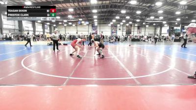 160 lbs Round Of 128 - Teagan Dixon, MT vs Preston Clark, GA