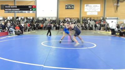 132 lbs Consi Of 8 #1 - Caleb Martin, Westerly vs Hayden Guarino, North Providence