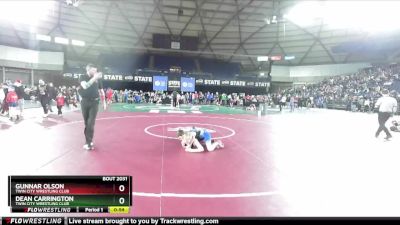 92 lbs Champ. Round 1 - Gunnar Olson, Twin City Wrestling Club vs Dean Carrington, Twin City Wrestling Club